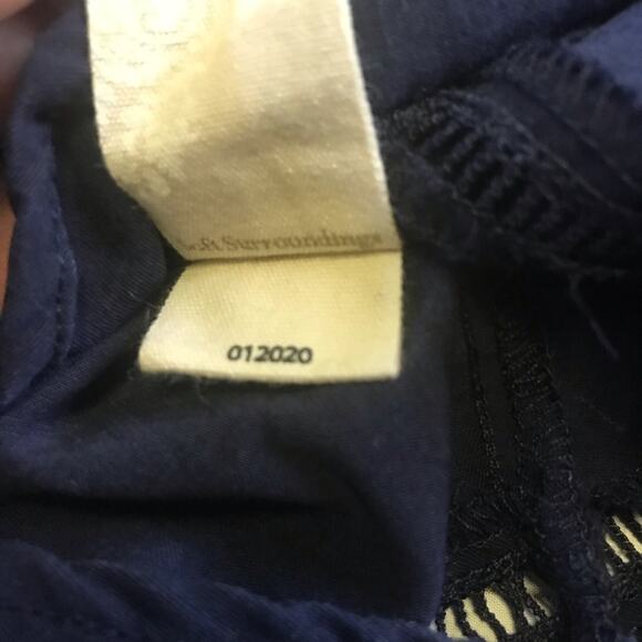 Soft Surroundings Isle of Breeze Top Style# 2DD98 Navy Blue Size Large - Picture 5 of 8